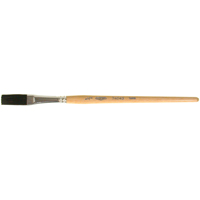 Pinceau une passe, Largeur de la brosse de 1/2", Soie de bœuf, Manche &agrave; Bois Sécurité Médic