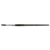 Pinceau pointu &agrave; soies noires pour artiste, Largeur de la brosse de 4 mm, Soie de chameau, Manche &agrave; Bois Sécurité Médic