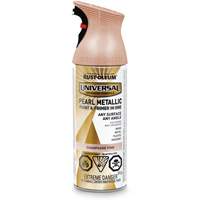 Universal&reg; Pearl Paint & Primer In One Spray Paint, Champagne Pink, Metallic, Aerosol Can Sécurité Médic