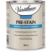 Conditionneur de bois &agrave; base d'eau de premi&egrave;re qualit&eacute; Varathane, 946 ml, Transparent, Transparent Sécurité Médic
