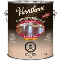 Enduit pour plancher &agrave; fini diamant pour bois Varathane, 3,78 L, Transparent, Brillant Sécurité Médic
