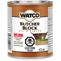 Watco&reg; Butcher Block Oil & Finish, 473 ml, Clear, Transparent Sécurité Médic