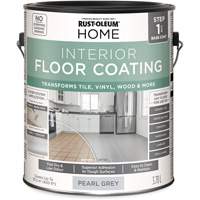 Home Interior Floor Coating System Base Coat, 3.78 L, Water-Based, Very Flat, Grey Sécurité Médic