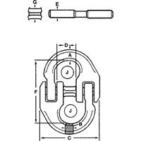Maillons de connexion en acier alli&eacute; Sécurité Médic