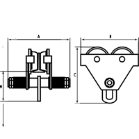 Chariots ajustables, 1000 lb (0,5 tonne) Sécurité Médic