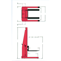 Hydraulic Stacker, Electric Operated, 1500 lbs. Capacity, 60" Max Lift Sécurité Médic