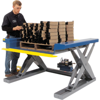 Hydraulic Floor-Height Scissor Lift Tables, Steel, 2000 lbs. Capacity Sécurité Médic