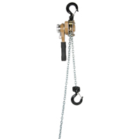 Heavy Duty Gold Series Lever Chain Hoist, 10' Lift, 500 lbs. (0.25 tons) Capacity, Alloy Steel Chain Sécurité Médic