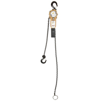 Heavy Duty Gold Series Lever Chain Hoist, 5' Lift, 500 lbs. (0.25 tons) Capacity, Alloy Steel Chain Sécurité Médic