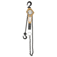 Heavy Duty Gold Series Lever Chain Hoist, 5' Lift, 1500 lbs. (0.75 tons) Capacity, Alloy Steel Chain Sécurité Médic