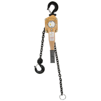 Heavy Duty Gold Series Lever Chain Hoist, 5' Lift, 6000 lbs. (3 tons) Capacity, Alloy Steel Chain Sécurité Médic