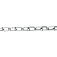Straight Link Chain, Low Carbon Steel, 3/8" x 63' (19.2 m) L, Grade 30, 2650 lbs. (1.325 tons) Load Capacity Sécurité Médic
