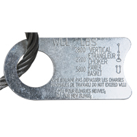 &eacute;lingue de levage &agrave; c&acirc;ble m&eacute;tallique - deux boucles, galvanis&eacute; Sécurité Médic