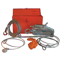 Tirfor&reg; Wire Rope Hoist TU17 Rescue Kit, 5/16" Wire Diameter, 2000  lbs. (1 tons) Capacity Sécurité Médic