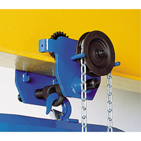 Chariot &agrave; avanc&eacute;e par chaîne Corso, 2000 lb (1 tonne) Capacit&eacute;, 2-1/3" - 8-2/3" Sécurité Médic