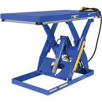 Hydraulic Scissor Lift Table, Steel, 60" L x 30" W, 3000 lbs. Cap. Sécurité Médic
