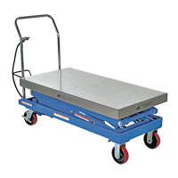 Pneumatic Hydraulic Scissor Lift Table, Steel, 47-1/4" L x 24" W, 1500 lbs. Cap. Sécurité Médic