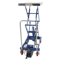 Pneumatic Hydraulic Scissor Lift Table, Steel, 35-1/2" L x 20" W, 800 lbs. Cap. Sécurité Médic