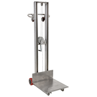 Empileur &agrave; plateforme, M&eacute;canisme Treuil manuel, Capacit&eacute; de 400 lb, Levage max de 58" Sécurité Médic