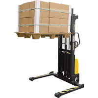 Gerbeur pour chariot &eacute;l&eacute;vateur, Fonctionnement &eacute;lectrique, Capacit&eacute; 2000 lb, Lev&eacute;e max 63" Sécurité Médic