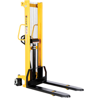Gerbeur hydraulique manuel, Fonctionnement Pompe manuelle, Capacit&eacute; 2000 lb, Lev&eacute;e max 63" Sécurité Médic
