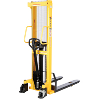 Gerbeur hydraulique manuel, Fonctionnement Pompe manuelle, Capacit&eacute; 2000 lb, Lev&eacute;e max 63" Sécurité Médic