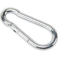 Mousqueton zingu&eacute;, 220 lb (0,11 tonne) Charge d'utilisation max., 3/16" Taille, 5/16" Oeil Sécurité Médic