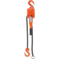 Lever Hoist, 10' Lift, 1500 lbs. (0.75 tons) Capacity, Alloy Steel Chain Sécurité Médic