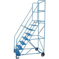 CSA-Certified Rolling Step Ladder with Locking Step, 8 Steps, 30" Step Width, 72" Platform Height, Steel Sécurité Médic