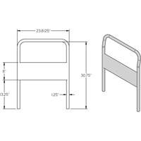 24" Chrome Handle for Platform Truck Sécurité Médic