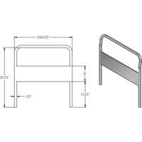 30" Chrome Handle for Platform Truck Sécurité Médic
