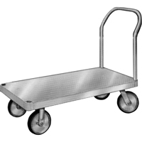 Diable en aluminium, 24" la x 36" lo, 2000 lb cap, Roues Caoutchouc Sécurité Médic