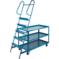 Stock Picking Carts, Steel, 24" W x 52" D, 3 Shelves, 1200 lbs. Capacity Sécurité Médic
