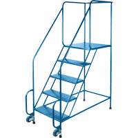 Tilt-N-Roll Ladders, Steel, 5 Steps, 22" Wide, 24" D x 47" H Top Step Sécurité Médic