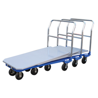 Chariot &agrave; plateforme, 48" lo x 24" la x Capacit&eacute; 1500 lb, Roues en Caoutchouc moul&eacute; Sécurité Médic