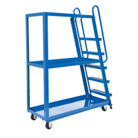 Stock Picking Cart, Steel, 21-7/8" W x 56-1/8" D, 3 Shelves, 1000 lbs. Capacity Sécurité Médic