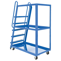 Stock Picking Cart, Steel, 27-7/8" W x 56-1/8" D, 3 Shelves, 1000 lbs. Capacity Sécurité Médic