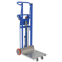Gerbeur &agrave; plateforme hydraulique, M&eacute;canisme Pompe au pied, Capacit&eacute; de 750 lb, Levage max de 52" Sécurité Médic