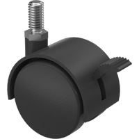 Roulette &agrave; roue double (s&eacute;ries 300/400), Pivotant avec frein, Diam&egrave;tre 2" (51 mm), Capacit&eacute; 75 lb (34 kg) Sécurité Médic