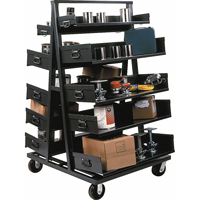 Chariots Adjust-A-Tray, 30" x 38" x 64", Capacit&eacute; 2500 lb Sécurité Médic