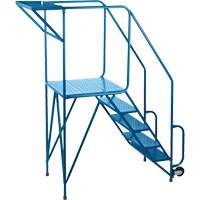 Mechanics/Maintenance Rolling Ladder, Steel, 5 Steps, 47" Platform Height Sécurité Médic