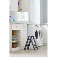 Folding Step Stool, 2 Steps, 19-1/2" x 20-1/2" x 22-3/4" High Sécurité Médic