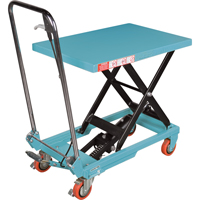 Heavy-Duty Hydraulic Scissor Lift Table, 27-1/2" L x 17-3/4" W, Steel, 330 lbs. Capacity Sécurité Médic