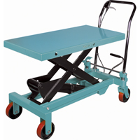 Table &eacute;l&eacute;vatrice robuste &agrave; ciseaux hydraulique, 39-3/8" lo x 20-1/8" la, Acier, Capacit&eacute; 1650 lb Sécurité Médic