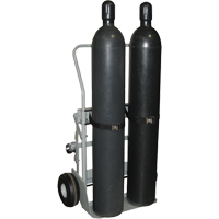 Four-Wheel Cylinder Hand Trucks, Pneumatic Wheels, 28" W x 6" L Base, 1000 lbs. Sécurité Médic