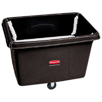 Chariot conteneur avec plateforme sur ressorts, Poly&eacute;thyl&egrave;ne, 44-1/16" lo x 31" la x 32-1/2" h, Volume 14 pi³, Capacit&eacute; 500 lb Sécurité Médic