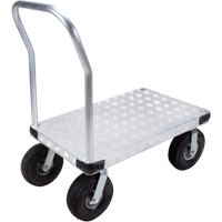 Aluminum Platform Truck, 24" W x 36" L, 1600 lbs. Cap., Pneumatic Wheels Sécurité Médic
