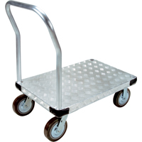 Aluminum Platform Truck, 24" W x 36" L, 4000 lbs. Cap., Polyurethane Wheels Sécurité Médic