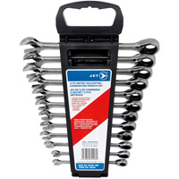 12-PC Long Pattern Metric Ratcheting Combination Wrench Set, Plain Handle Sécurité Médic