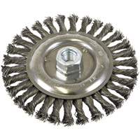 Standard Face Knot Wire Wheel Threaded, 6" Dia., 0.022" Fill, 5/8"-11 Arbor, Steel Sécurité Médic